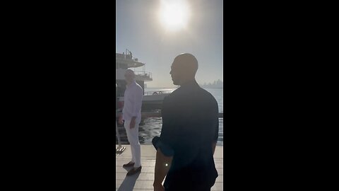 TOP G BOARDING HIS YACHT