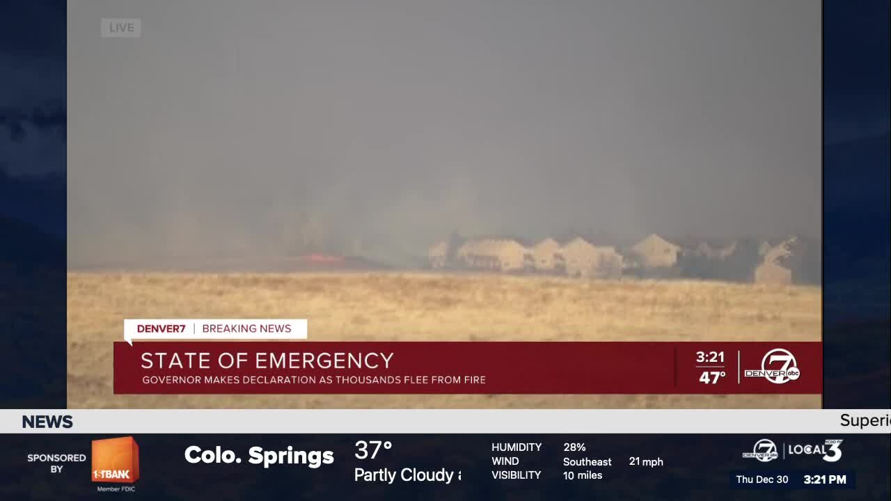 Boulder County wildfires approaching homes in Superior