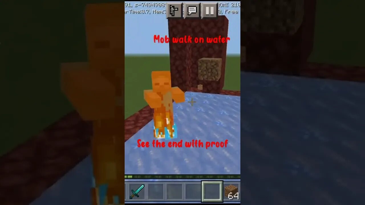 #mob walking on water #minecraft #minecraftshorts #minecraftpe #shorts #subscribe