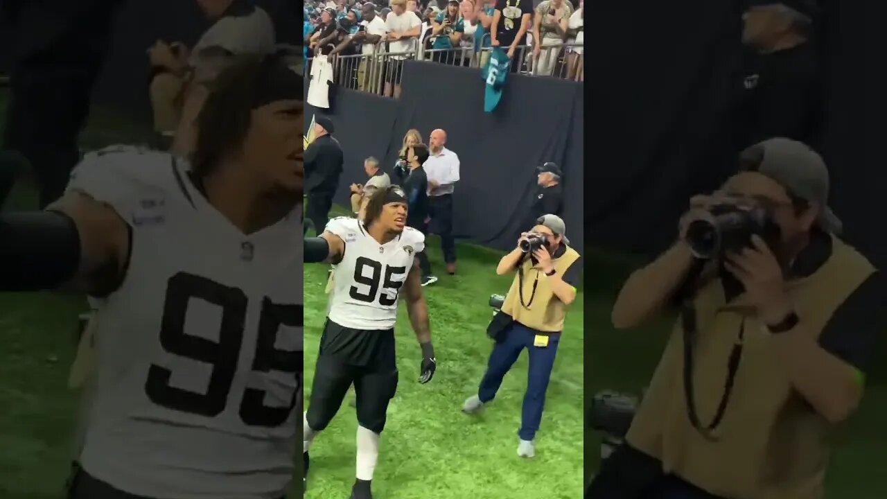 Trevor Lawrence and Roy Roberson victory lap #jaguars #amazonprime #saints #week7 #trevorlawrence