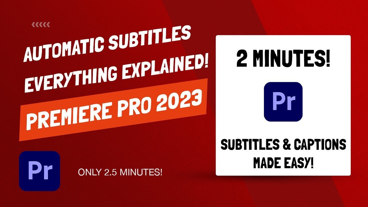 Premiere Pro - How To Add and Edit AUTOMATIC Subtitles & Captions!