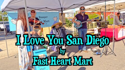 I Love You San Diego - original #clawhammer #banjo song #farmersmarketmusic #buskerlife