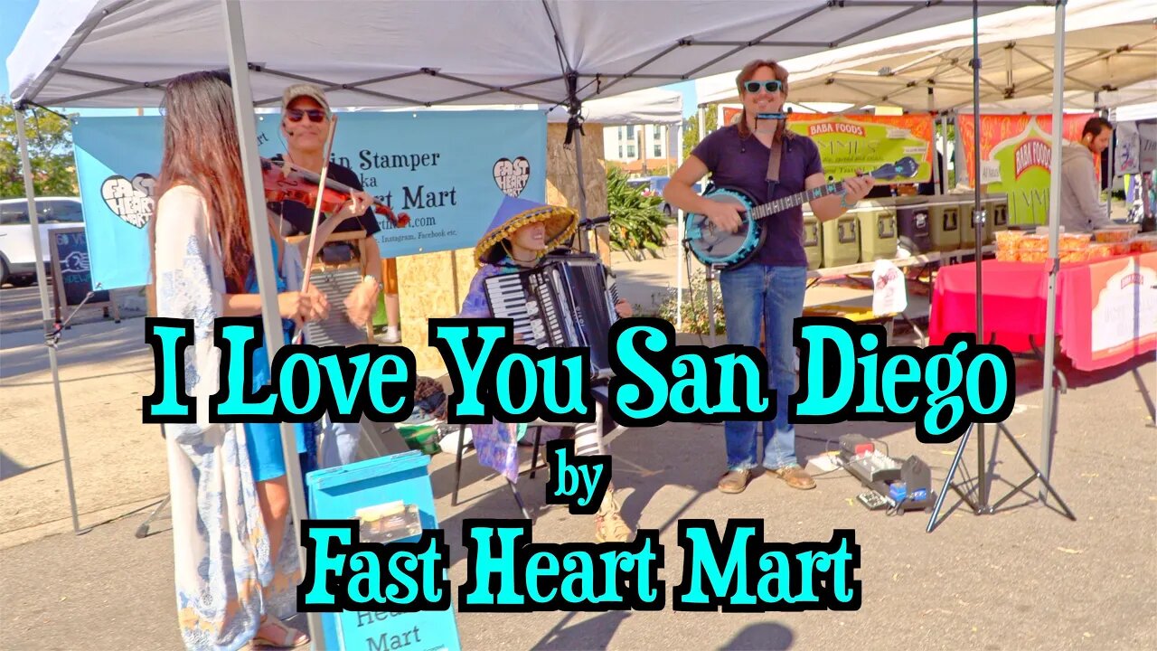 I Love You San Diego - original #clawhammer #banjo song #farmersmarketmusic #buskerlife