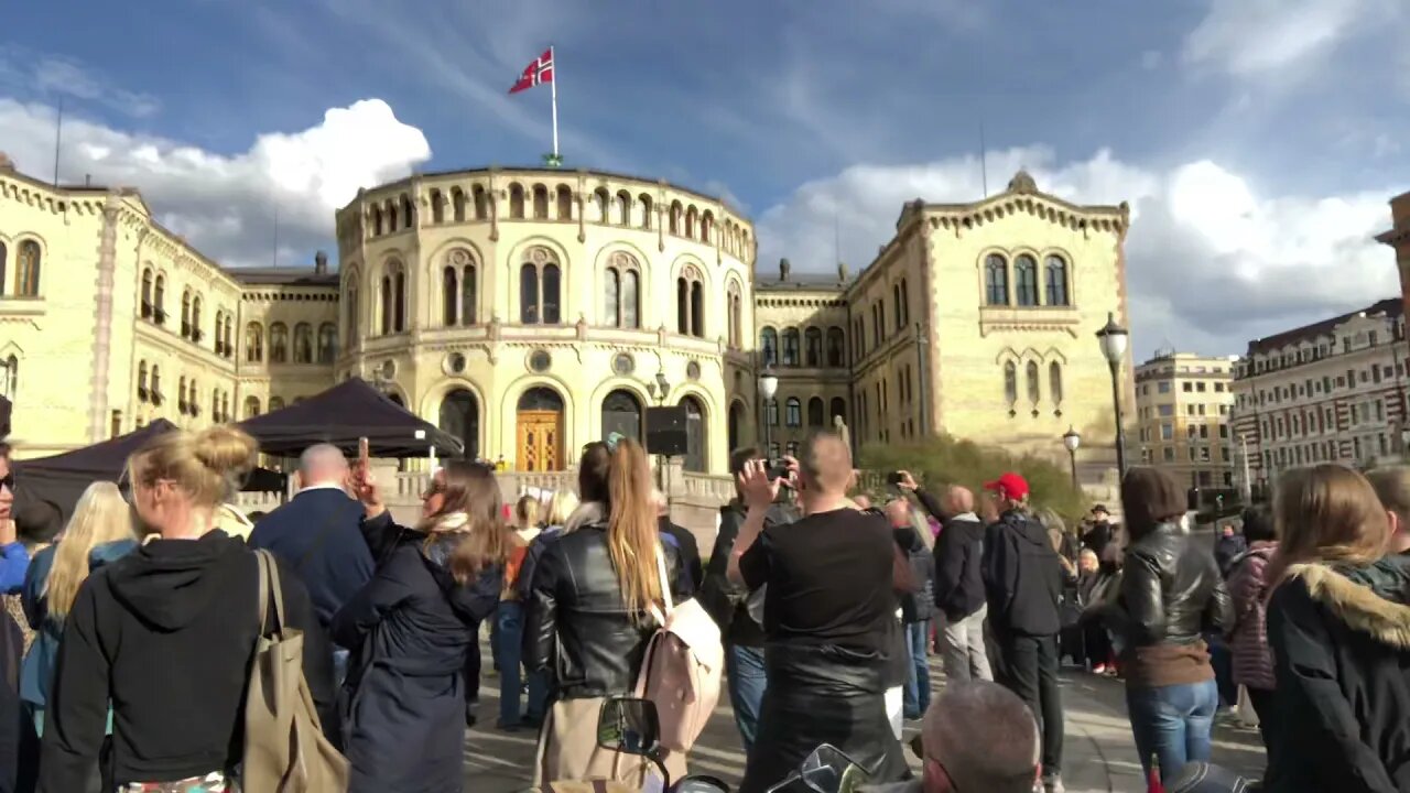 Demonstrasjon Stortinget 1 mai 2021