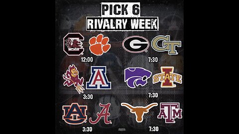 College Football Week 14 - Rivalry Week