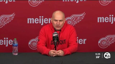 Derek Lalonde pleased with Red Wings' performance in back-to-back wins