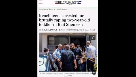 Israeli teen arrested for brutally raping 2 year old toddler in Beit shemesh. 🤢🤢