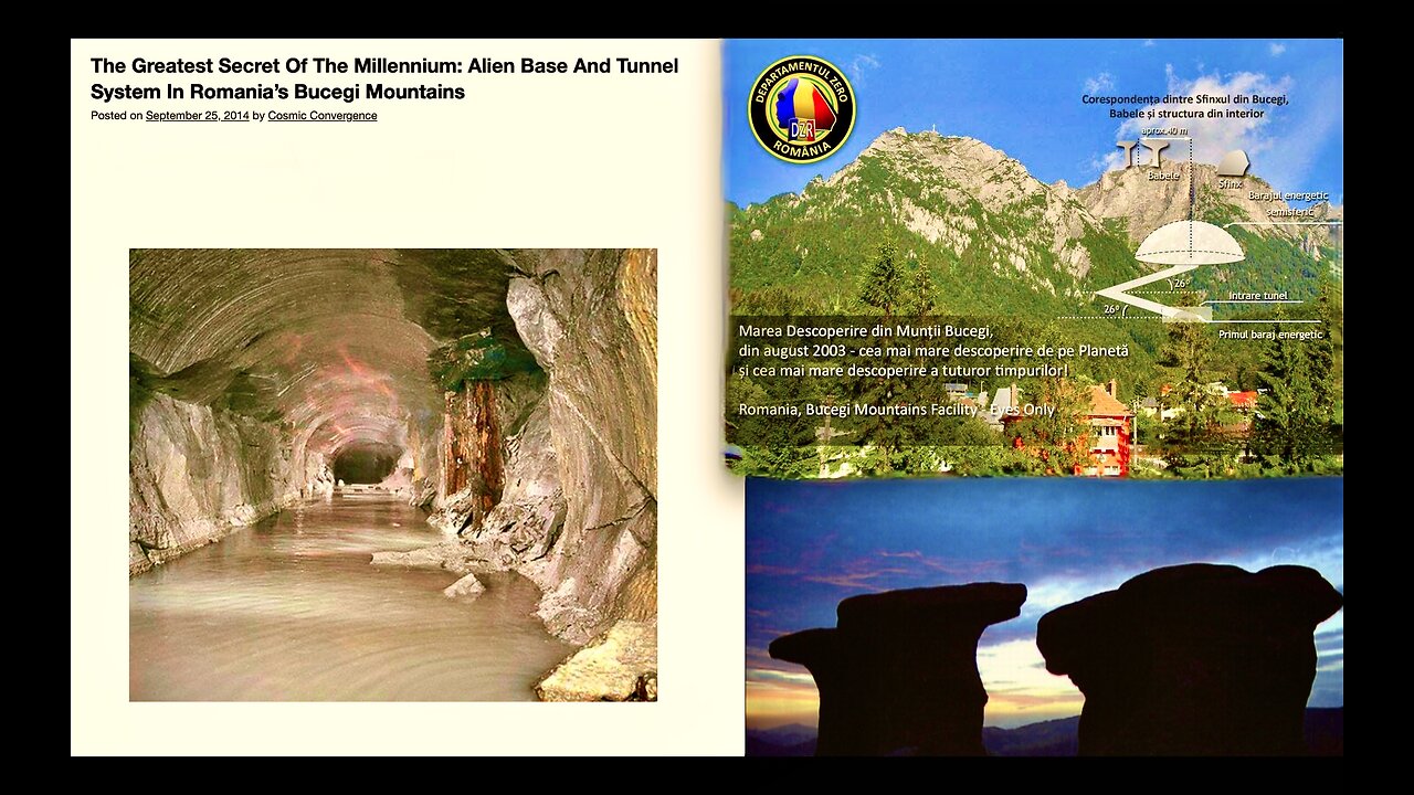 Secret Alien Deep Underground Military Base DUMB Portal Tunnel System In Romania Bucegi Mountains