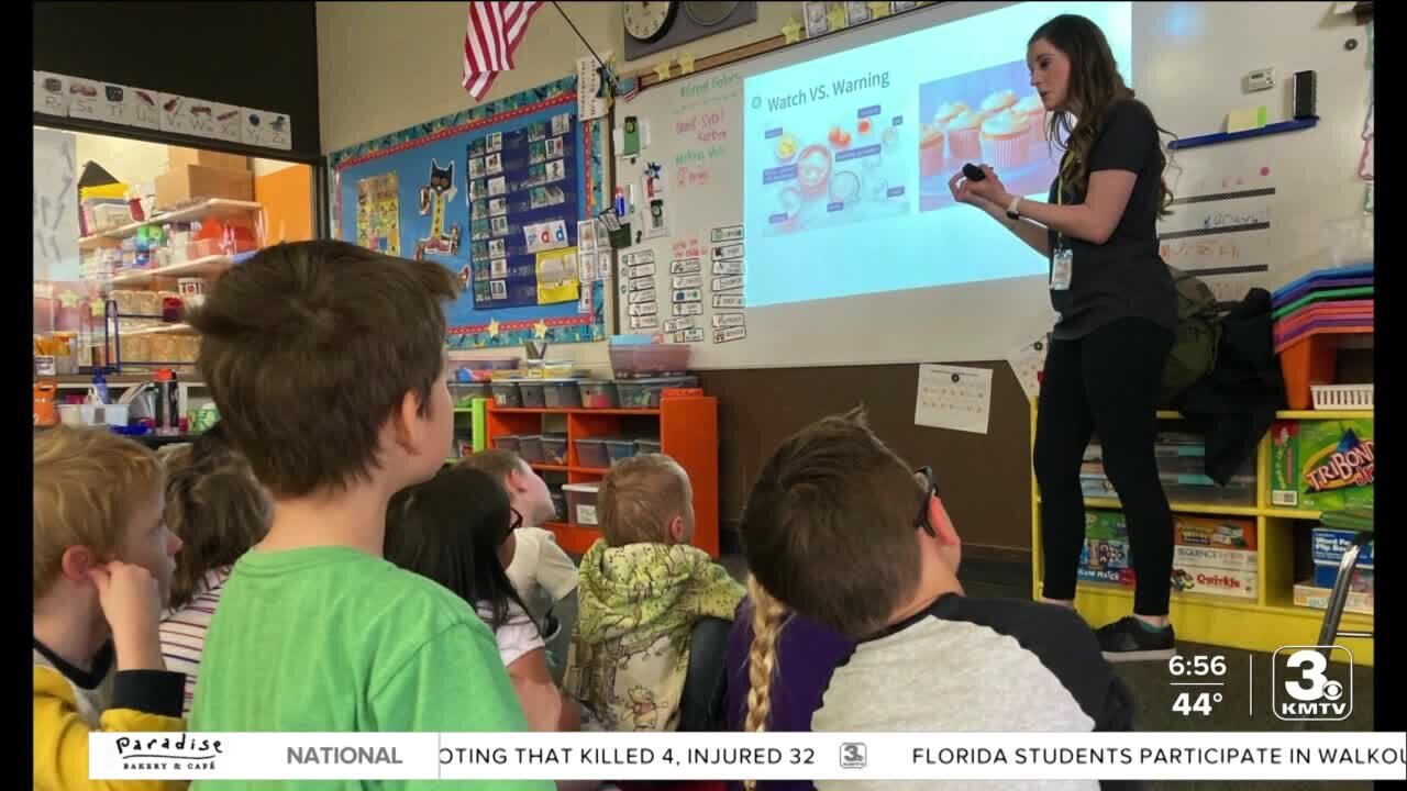 Take Time to Smile: Meteorologist Caitlin Connell visits Grace Abbott Elementary