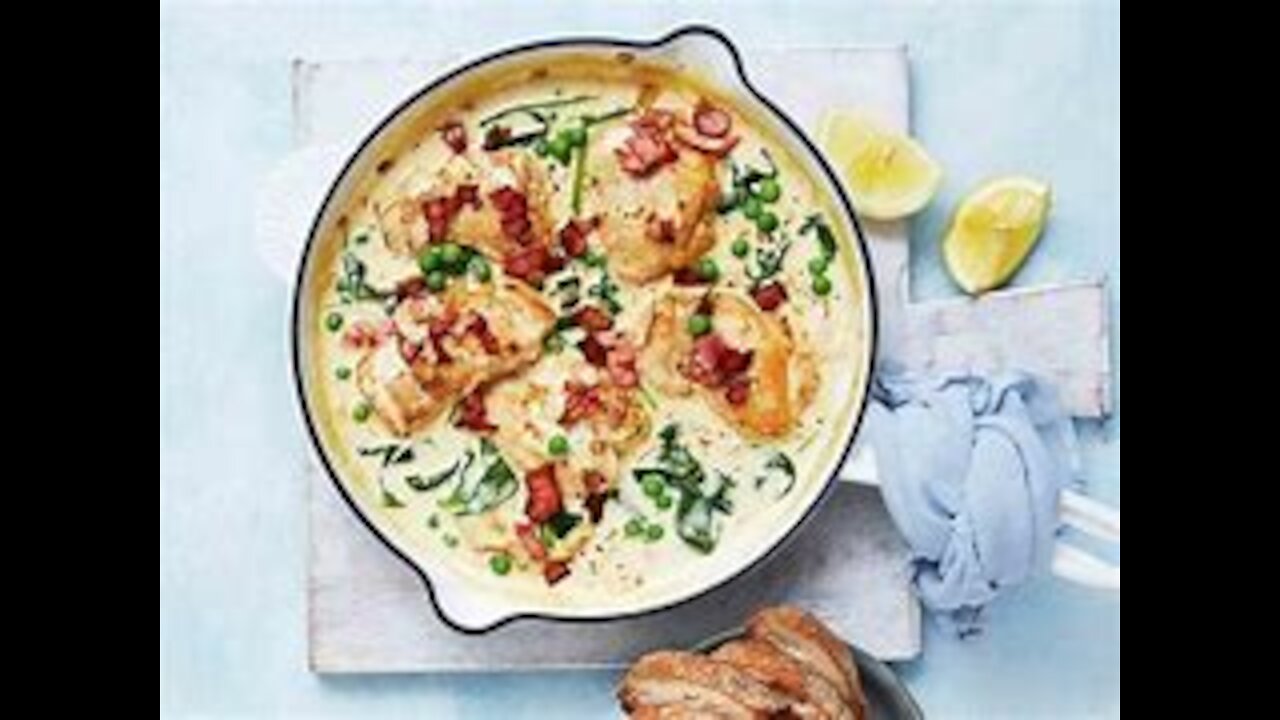 Creamy Chicken with Bacon- Easy Recipe