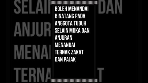 Boleh menandai binatang pada anggota tubuh selain muka dan anjuran menandai ternak zakat dan pajak