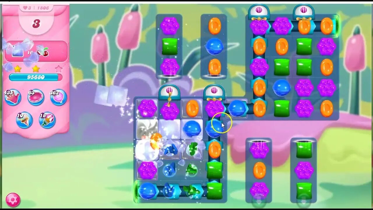 Candy Crush Level 1806 Talkthrough, 11 Moves 0 Boosters
