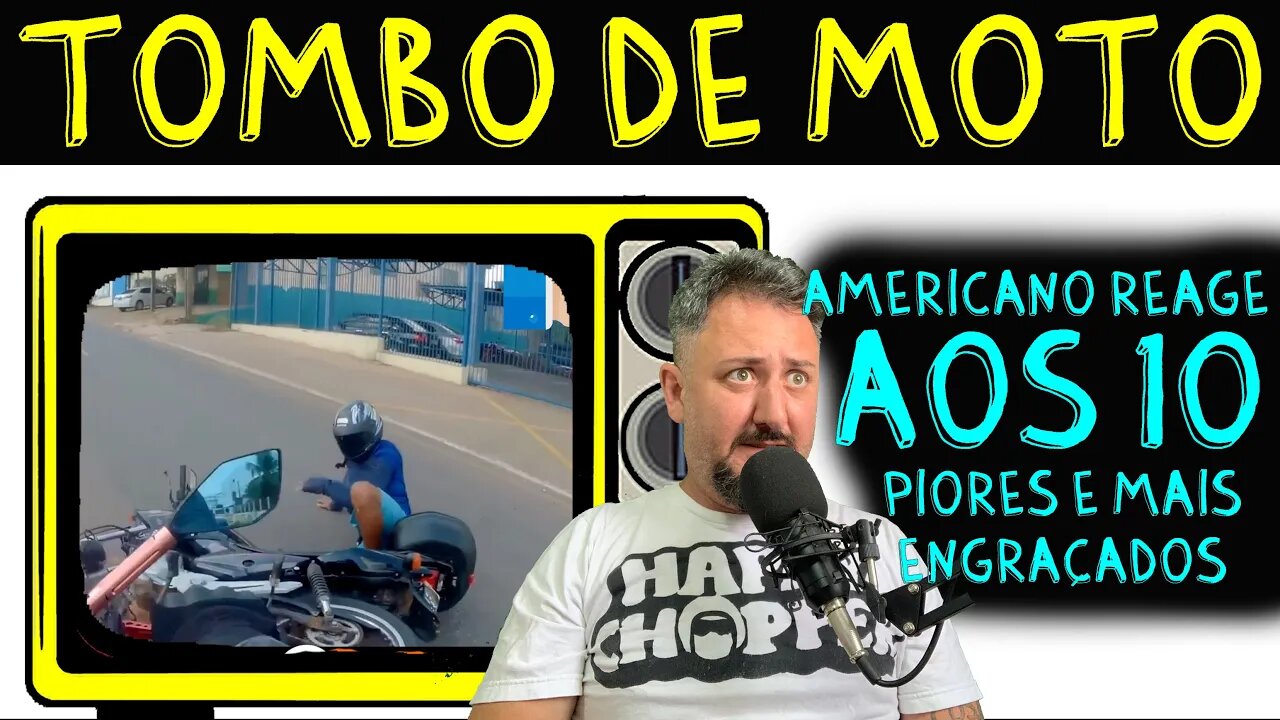 Tombo de MOTO: Americano REAGE aos 10 tombos de moto mais engraçados