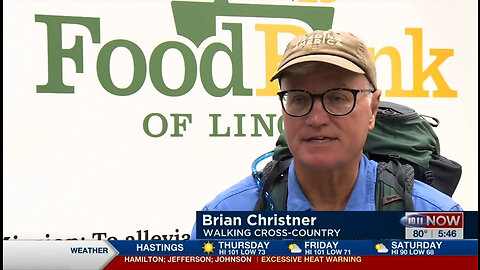 July 27, 2023 - Indiana Man's Cross Country Walk for Hunger Relief Reaches Lincoln, Nebraska