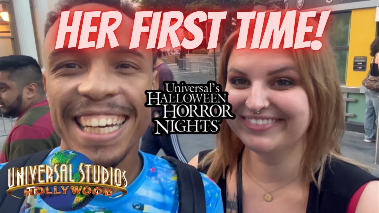 My Girlfriend’s FIRST TIME EVER At Halloween Horror Nights | Universal Studios Hollywood!