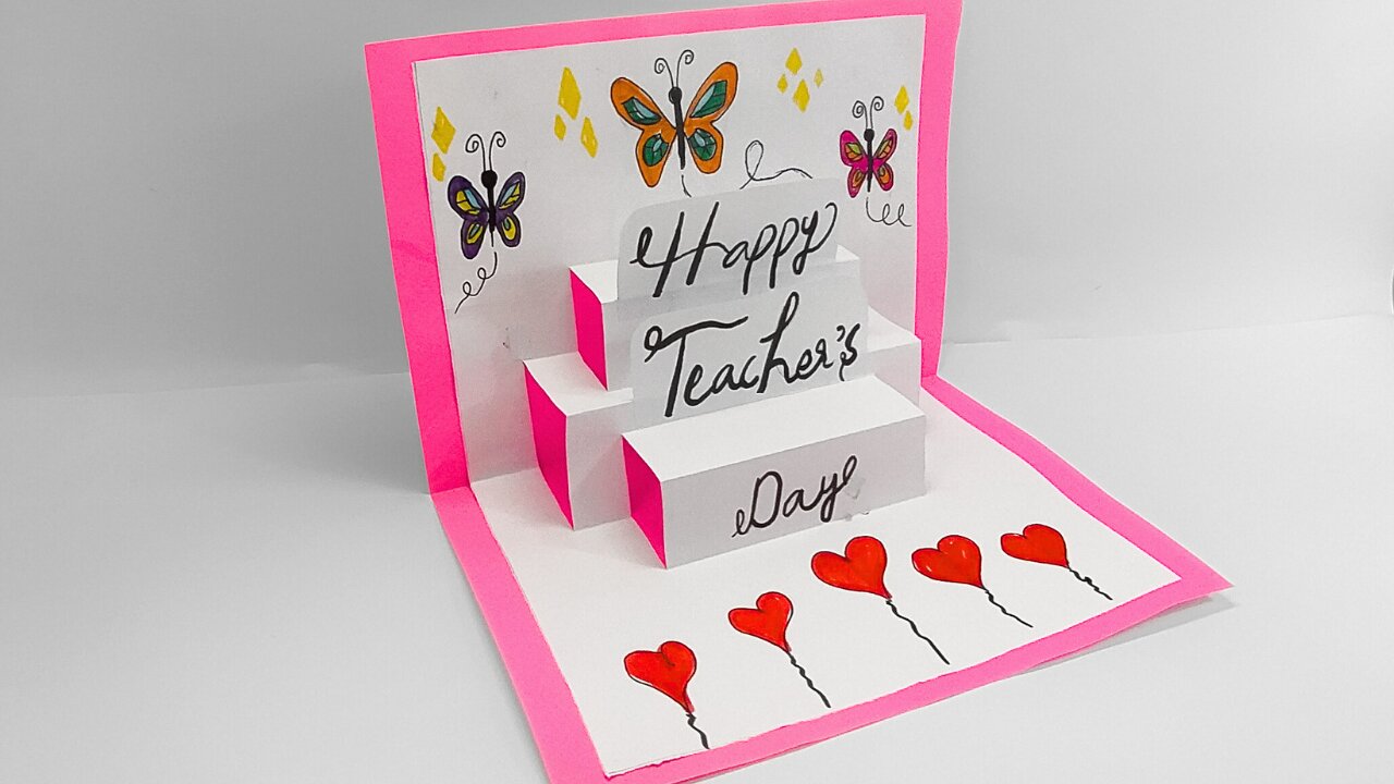 How to make Teacher's Day Pop Up Card | | Card Idea for Competition || Handmade Card tutorial.