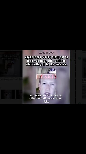 Leaked Video Of Mark Zuckerberg Warning His Staff Not To Take A COVID Vaccine