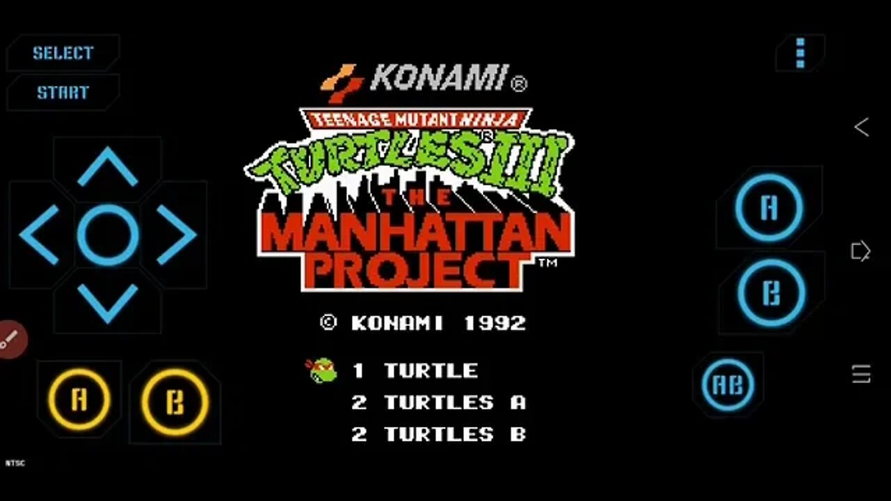 I'm Playing TMNT 3 Manhattan Project NES Game on my Android