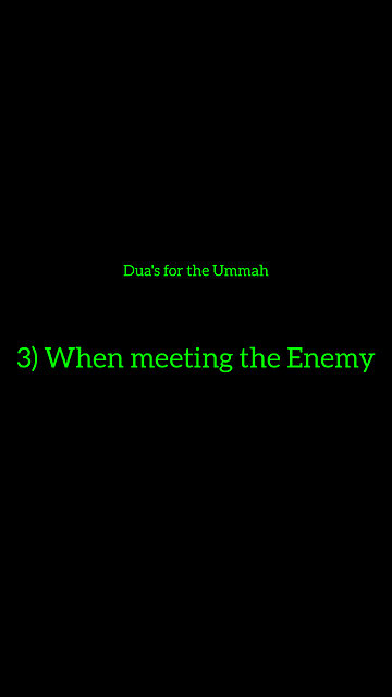 3) When meeting the Enemy