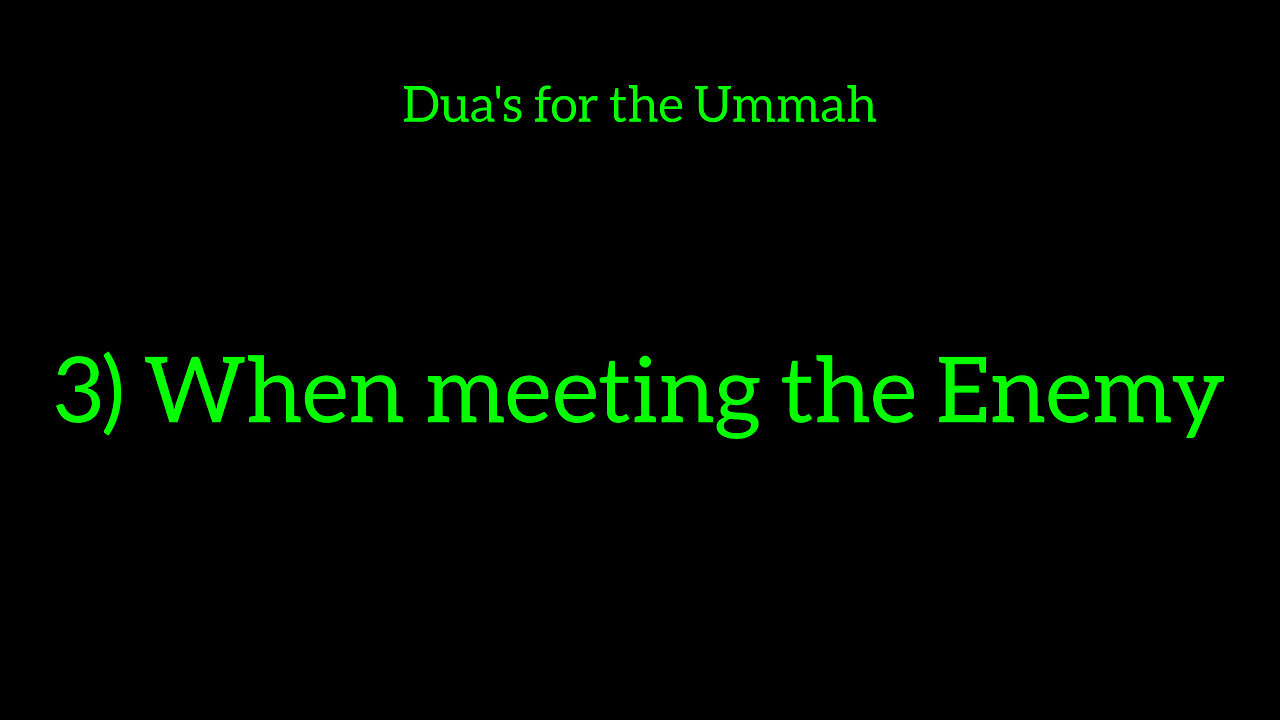 3) When meeting the Enemy