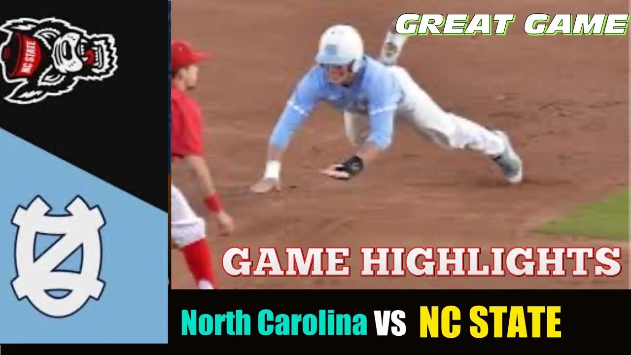 North Carolina vs NC State Highlights (Good Game!) | 2022 College Baseball Highlights