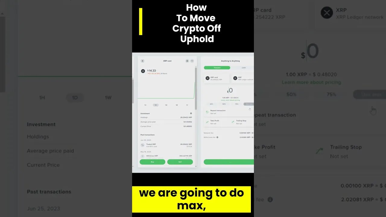 How To Move Crypto Off Uphold Exchange