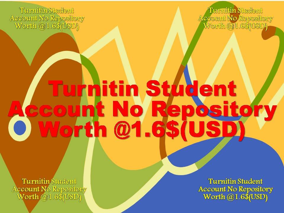 Turnitin Student Account No Repository Worth @1.6$(USD)