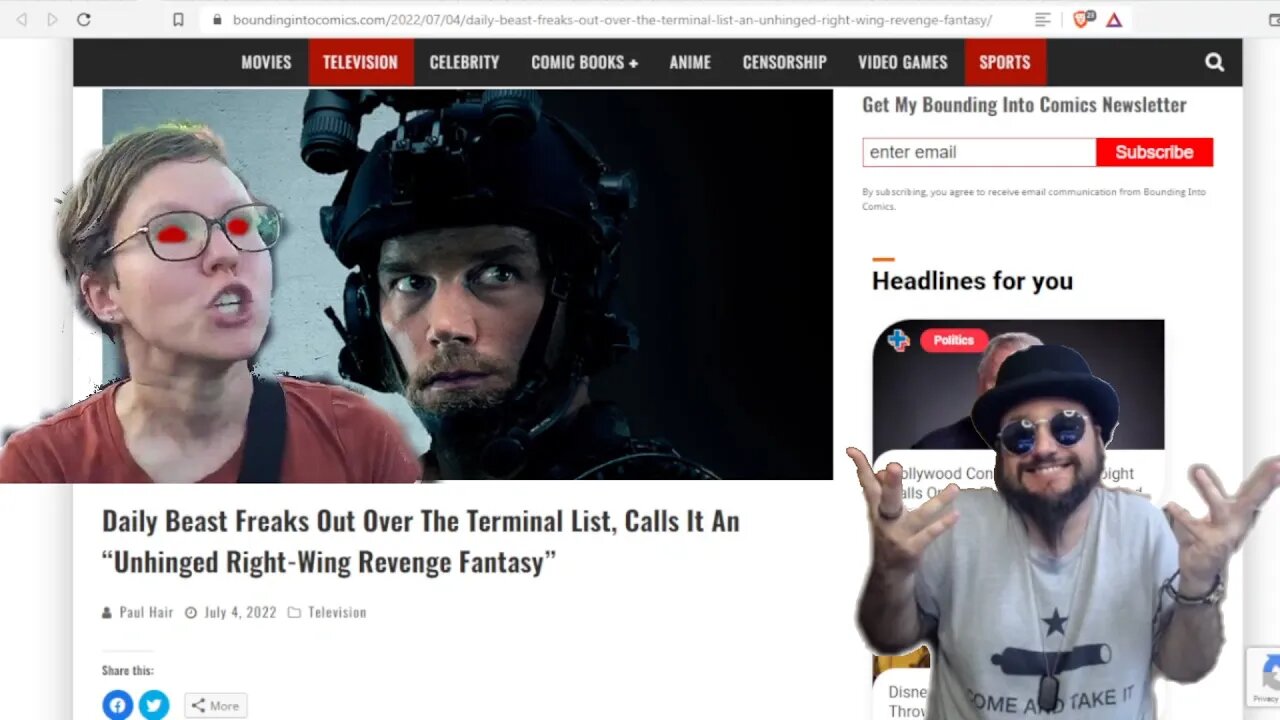 Terminal List W/ Chris Pratt Causes Daily Beast Meltdown! The Cult Can't Handle A Good Action Movie