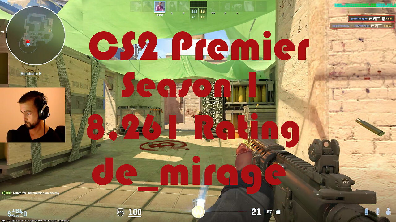 CS2 Premier Matchmaking - Season 1 - 8,261 Rating - de_mirage