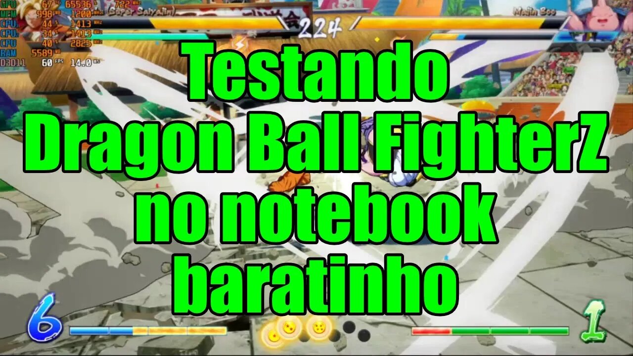 Testando Dragon Ball FighterZ no notebook baratinho