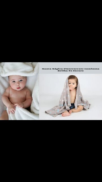 Ilumine a noite do seu bebê com a Manta Mágica Fluorescente Luminosa Brilha No Escuro!