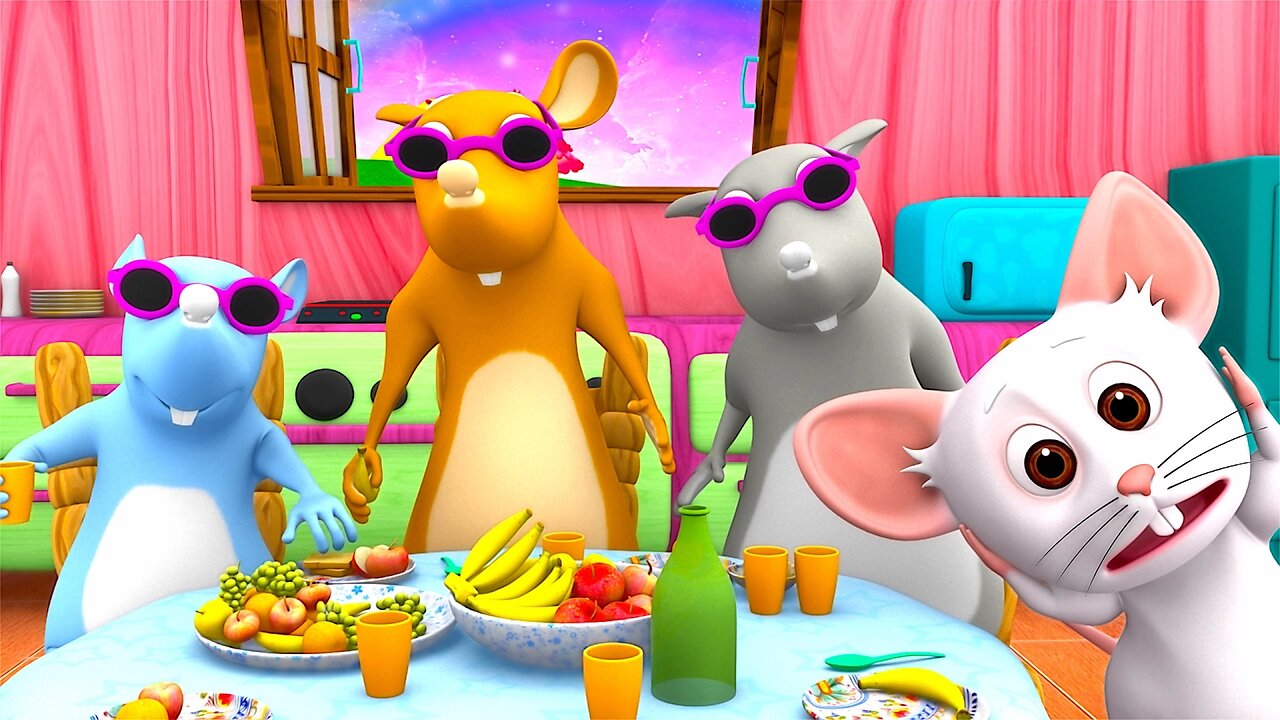 Three Blind Mice | Kindergarten Nursery Rhymes & Songs for Kids