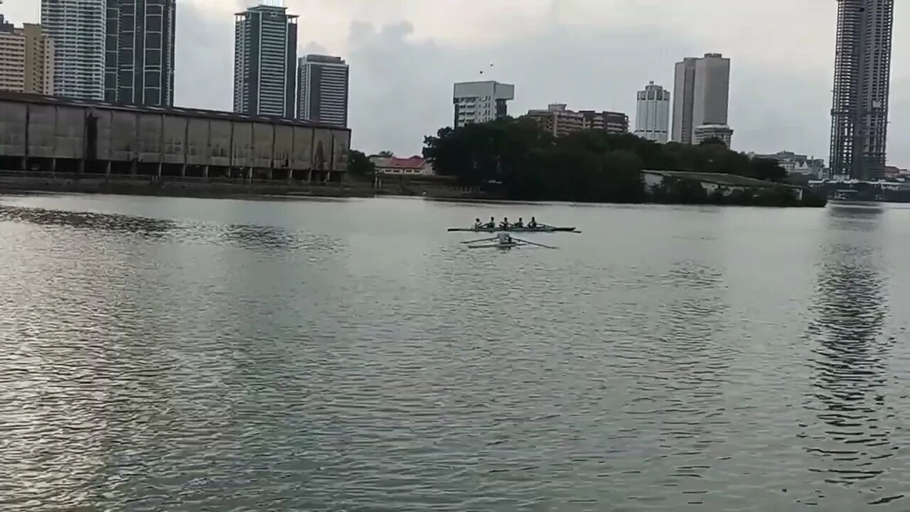 Boat Rowing Canoeing training in the Beira Lake Colombo