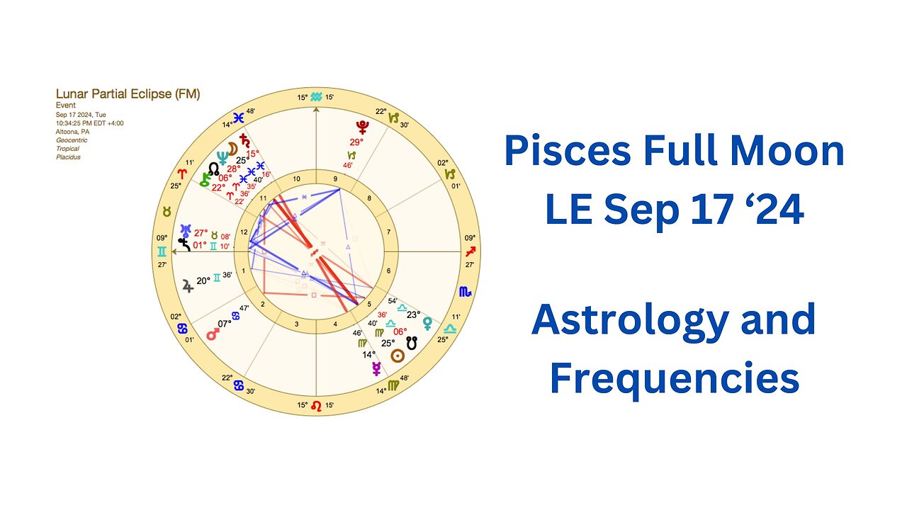 Pisces Full Moon LE Sep 17 '24 Astrology, Oracle, and Frequencies #pisces #highvibe #lunareclipse