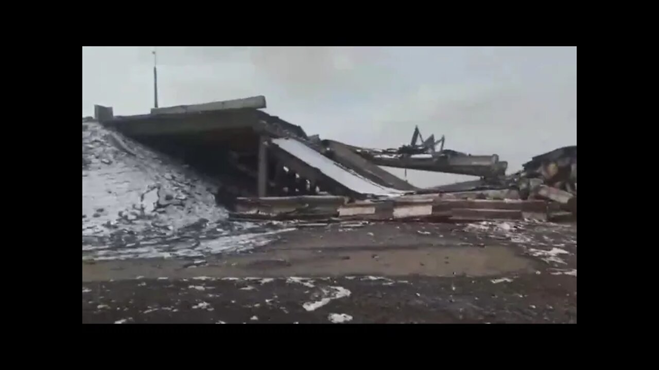 🇺🇦 Graphic War🔥Bridge After Explosion Volnovakha, Ukraine #Shorts