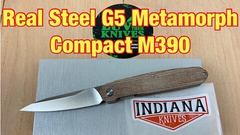 Real Steel G5 Metamorph Micarta Compact M390 /includes disassembly/ Indiana Knives Exclusive