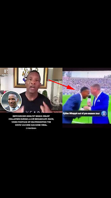 ESPN Soccer Analyst Shaka Hislop, who promoted COVID Vaccine, Suddenly Collapses while Reporting! 💉