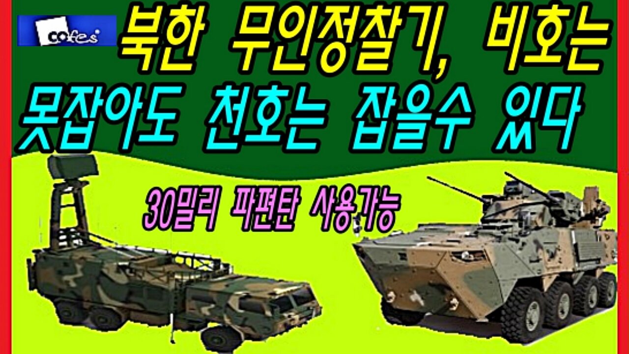 북한 무인정찰기, 비호는 못잡아도 천호는 잡을수 있다