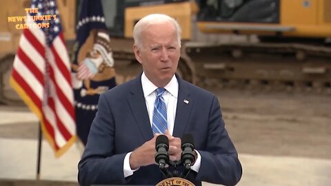 Biden, standing outside: "I'll bet everyone in this room..."
