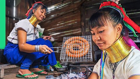 Eating with Asia's Long Neck Tribe!! Food Never Seen Before!!