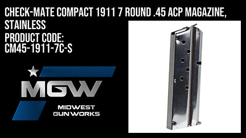 Check-Mate Compact 1911 7 Round .45 ACP Magazine, Stainless - CM45-1911-7C-S