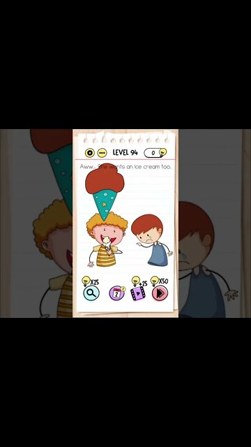 Brain Test Tricky Puzzles Level 94 Aww She wants an ice cream too.