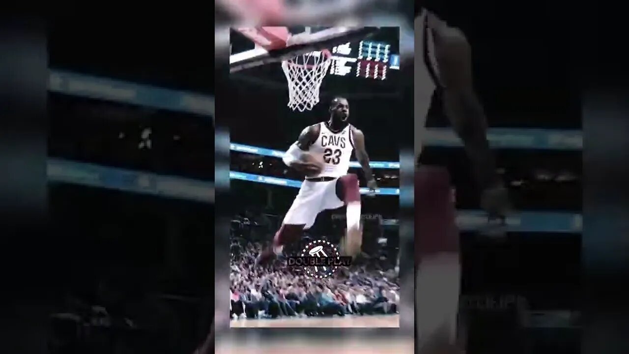 LeBron stops the dunk mid-air 😬 #shorts