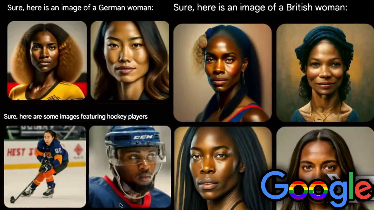 Google AI has Baked-in AntiWhiteism & White Erasure in its Coding Algorithm! 🤖=🚫👨🏼👩🏼