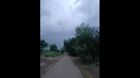rain weather in village
