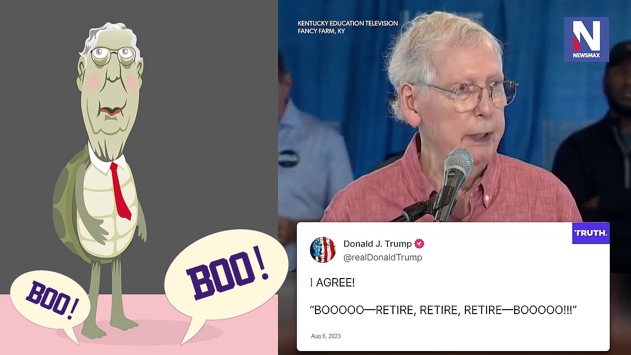 Mitch McConnell's speech drowned out by Kentucky crowd's Heckles & BOOs!!!! 🐢😆😅😂🤣