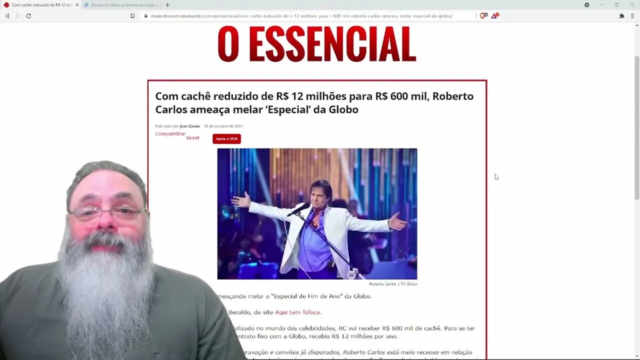Cortes na globo levam a demissão de jornalistas e cancelamento do especial do roberto carlos — PETER