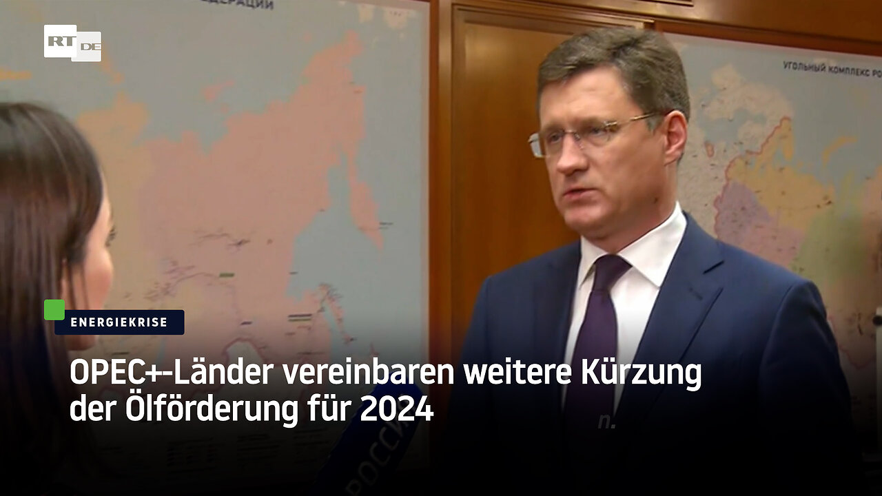 OPEC+-Länder vereinbaren weitere Kürzung der Ölförderung für 2024