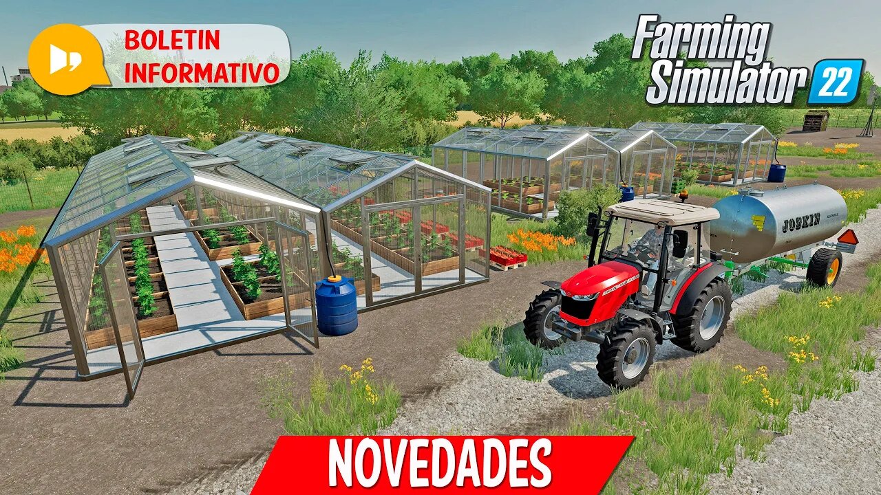 Farming Simulator 22 NOVEDADES |INVERNADEROS, FRESAS, TOMATES Y LECHUGAS | FS22 XBOX PS5 PS4 PC