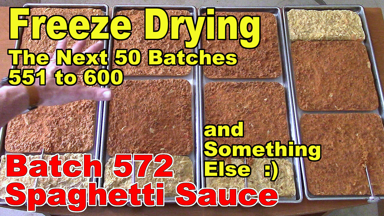 Freeze Drying - The Next 50 Batches - Batch 572 - Sister's Spaghetti Sauce and Something Else :)